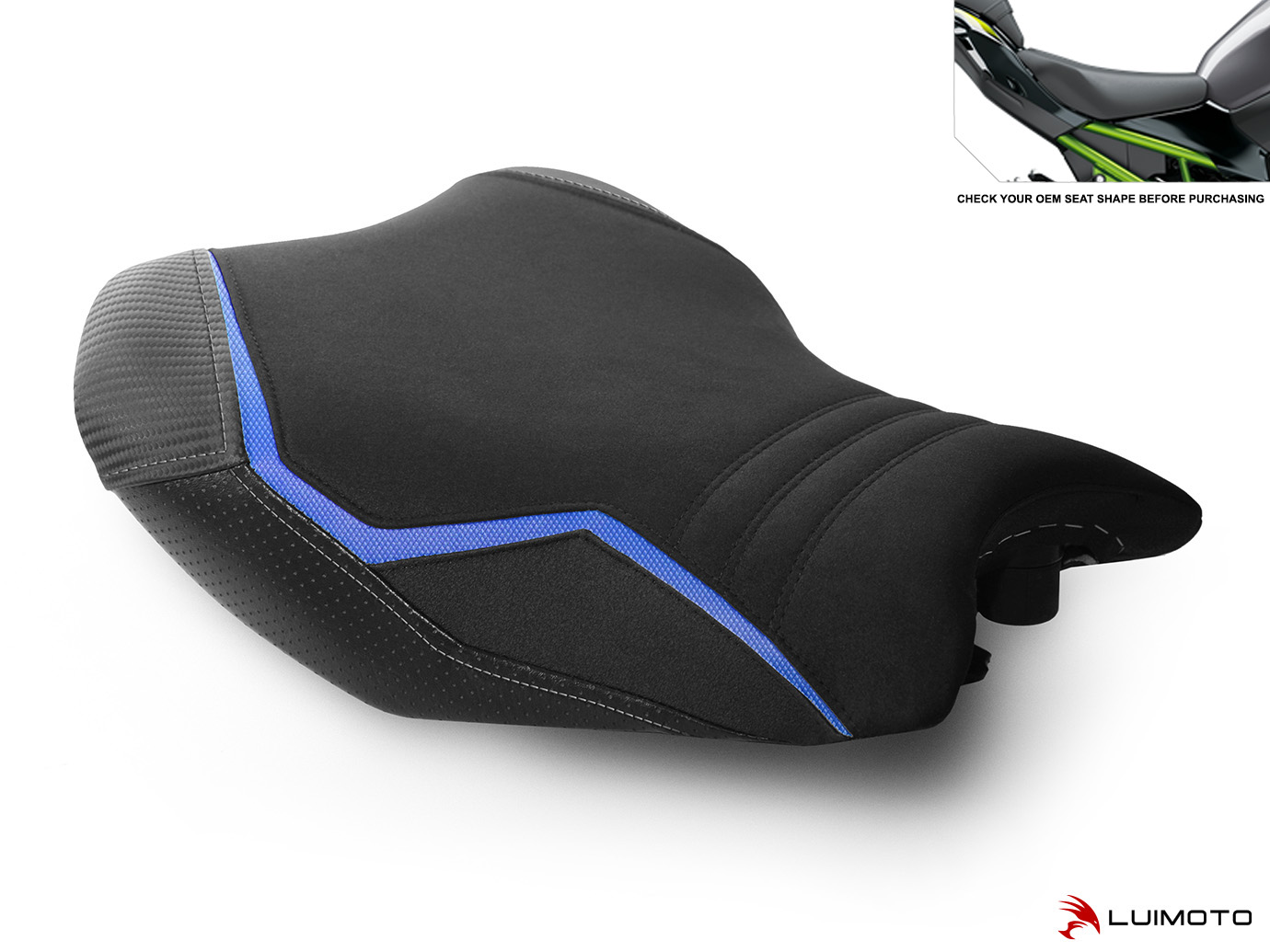 LUIMOTO Sport Rider Seat Covers for the Kawasaki Z900 2020 OE seat for Canada Europe